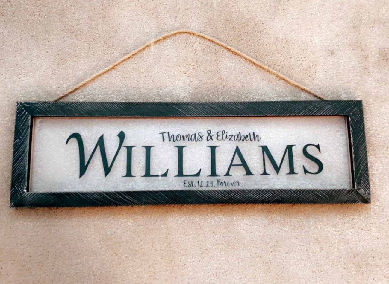 Custom black wood framed wall decor Etsy