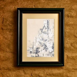Thierstein Castle Print – Johann Friedrich Wagner German Landscape Art | Vintage Castle Wall Decor | Digital Download