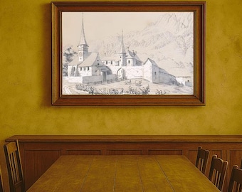 ヨーロッパ 油彩画 ドイツ/ワーグナー ルージュモント風景画 – 1840年代のヨハン・ワーグナー作品