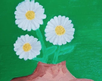 Flower head painting