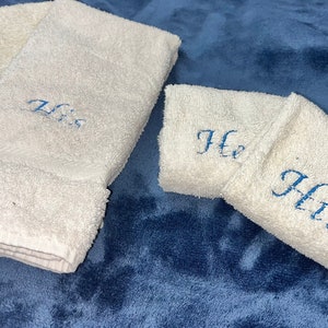 Custom Embroidered Towels | Monogrammed | Personalized | Hotel Quality towels | 100% Ring Spun Cotton
