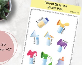Breast Pump Stickers, Exclusively Pumping, Breastfeeding Sticker bulk pack, Birthday gift for wife, New Mom Gift, Mom Era, Breastmilk decal