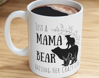 Mama Bear Mug, Cute mum mug, Baby Bear, Mama Bear gift, Mother's Day gift, Baby Shower, Birthday gift for mom, Cute Coffee mug, Mum life