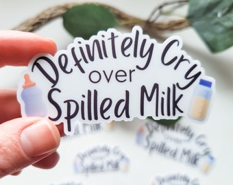 Breastfeeding Sticker, Cry Over Spilled Milk, Exclusively Pumping, Funny, Breast Pump Sticker, New mom, Mother's Day gift, Gift under 5