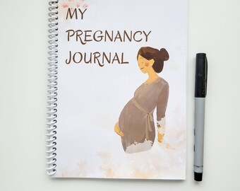 My Pregnancy Journal, Pregnancy Book, Gift for Expecting Mom, Baby shower, New Mom, Wife gift, Neutral colors, Baby announcement, For Her