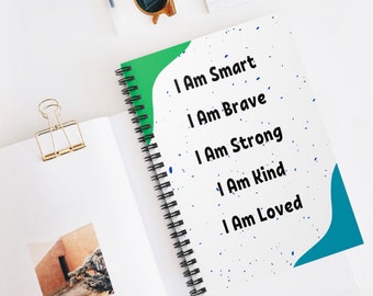 Affirmations Notebook, Journal for Kids, Notebook for Boys, Affirmation Station, School Notepad, Teacher gift, Christmas gift for kids