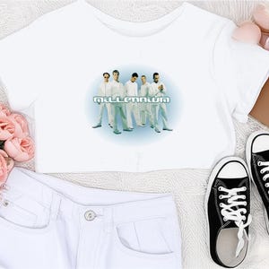 バックストリート・ボーイズ ミレニアム レディース クロップTシャツ | ラスベガス コンサート | カジュアル サマー トップス