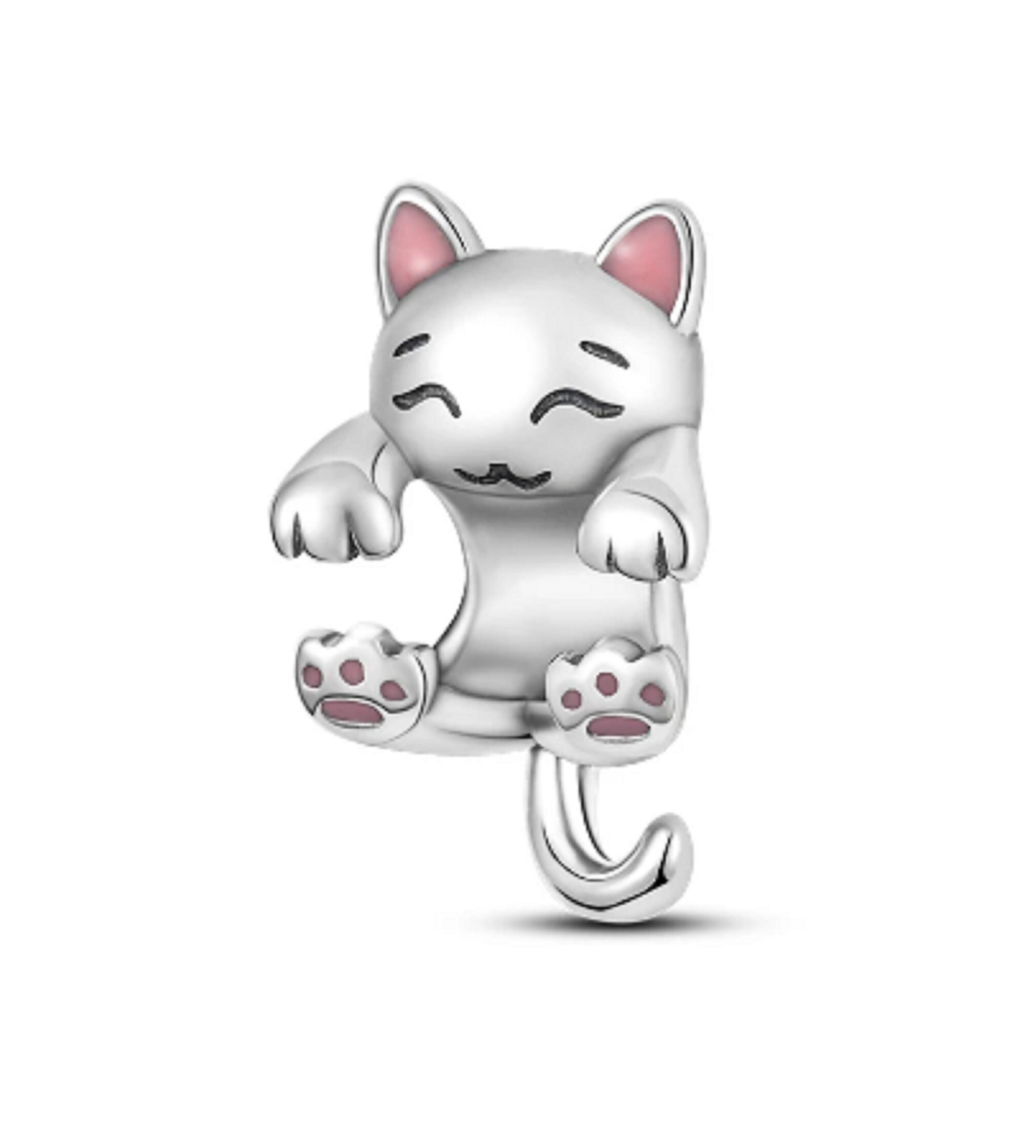 Cat Charm - Choose Your Sterling Silver Cat Charm to Add to Bracelet - Handmade Original Cat Designs in Solid Sterling Silver Angel Kitty