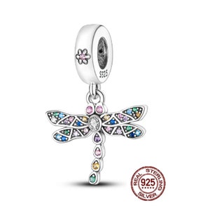 Dragonfly Beads Charm for Pandora Bracelet Charms, Dangle Charms for Bracelet, 925 Sterling Silver Charm Women Jewelry Charm Gifts