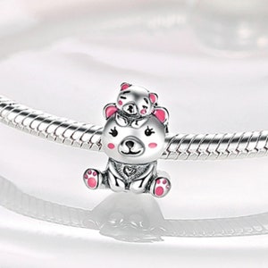 Cute Baby Bear Animal Charms, Bracelet Charms fits Pandora Charms Bracelet 925 Sterling Silver Charms, Enamel Charms, Women Jewelry Gifts