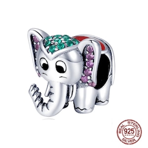 2023 Elephant Beads Charm for Pandora Bracelet Charms, Animal Charms for Bracelet, 925 Sterling Silver Charm Bracelet Women Jewelry Gifts