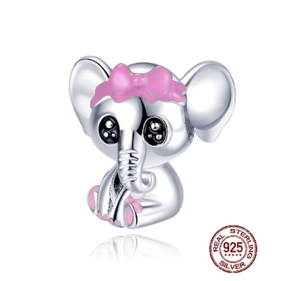Cute Baby Elephant With Bow Charms, Animal Charm for Pandora Bracelet  Charms, Charms for Bracelet, 925 Sterling Silver Bracelet Charms Gifts
