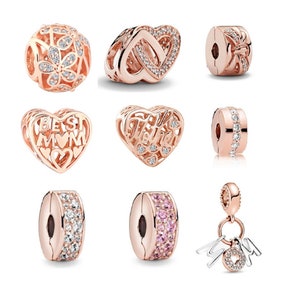 Love Hearts Mum Charms Bead Spacer Clip 