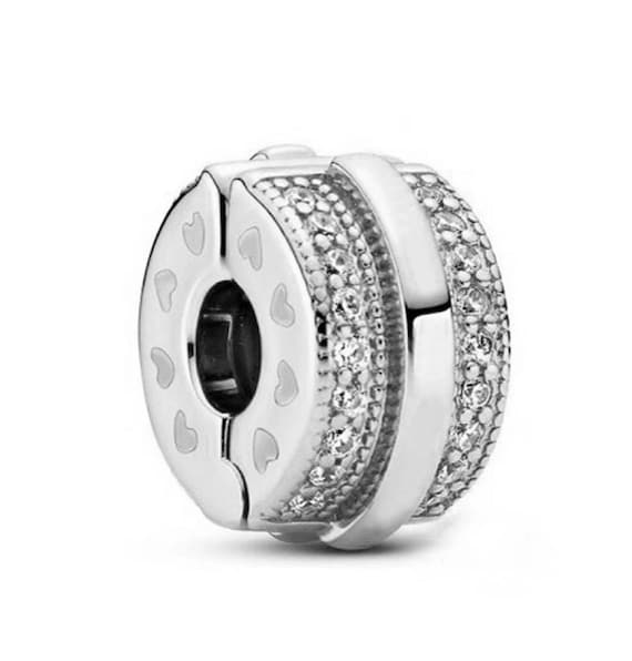Clear Pave Clip Charms Pandora Clips Pandora Double Lined Pave