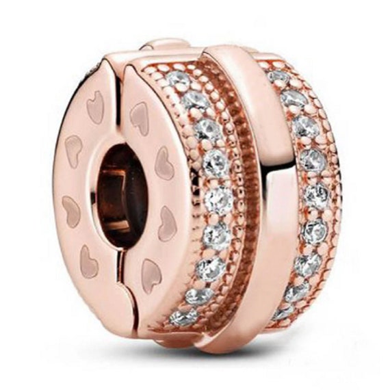 925 Sterling Silber Charms Sonne Mond - Pavé Zirkonia Anhänger 2 Stück