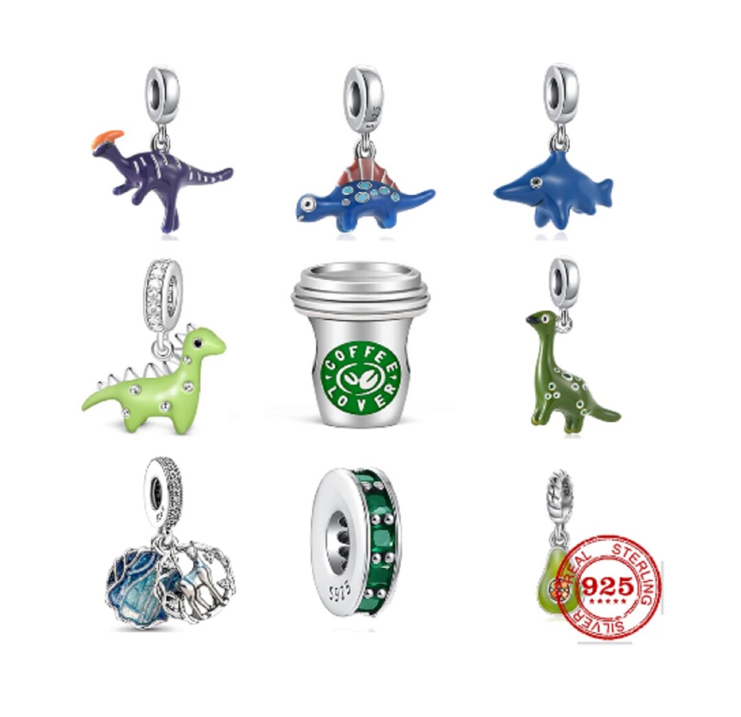 Green Dinosaur Charms, Animal Charm for Pandora Bracelet