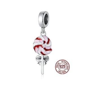 Lollipop Pendant Charm, Dangle Charms for Pandora Bracelet Charm, 925 Sterling Silver for Pandora Charms European Bracelets Charms, Gifts