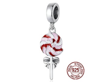 Lollipop Pendant Charm, Dangle Charms for Pandora Bracelet Charm, 925 Sterling Silver for Pandora Charms European Bracelets Charms, Gifts