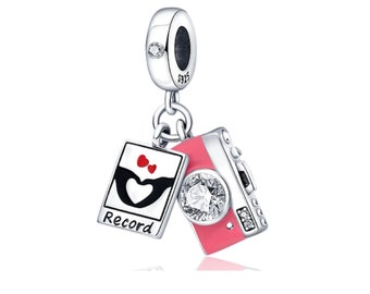 Camera Love Heart Heart Gesture Charm para pulseras europeas, 925 amuletos de pulsera de plata esterlina, Dangle Charm Women Jewelry Gifts