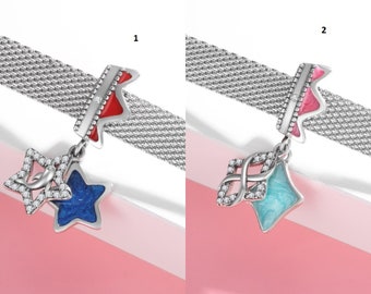 JSS Charms S925 Clips con forma de panda en forma de globo y tortuga que se ajustan a los originales Reflections Charm Bracelet Charms Reflection aptos para pulseras Pandora.
