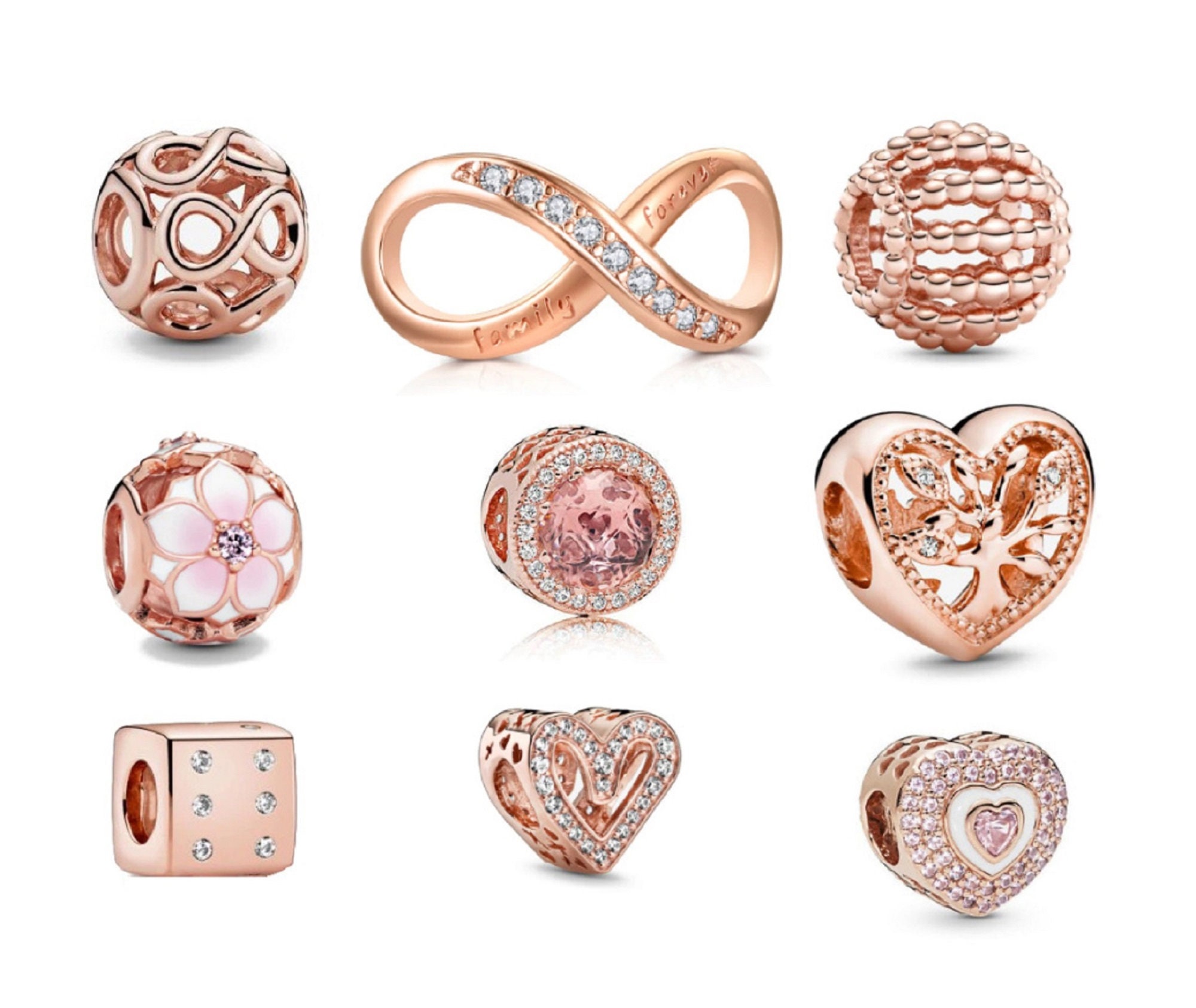 Gold Plated Pandora Rose Gold Floating Locket Necklace Rose Gold