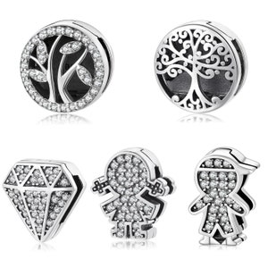 JSS Charms S925 Reflection Clips Heart Star Zircon Clips Beads Fit Original Reflections Bracelet Charms Reflection fit for Pandora Bracelets