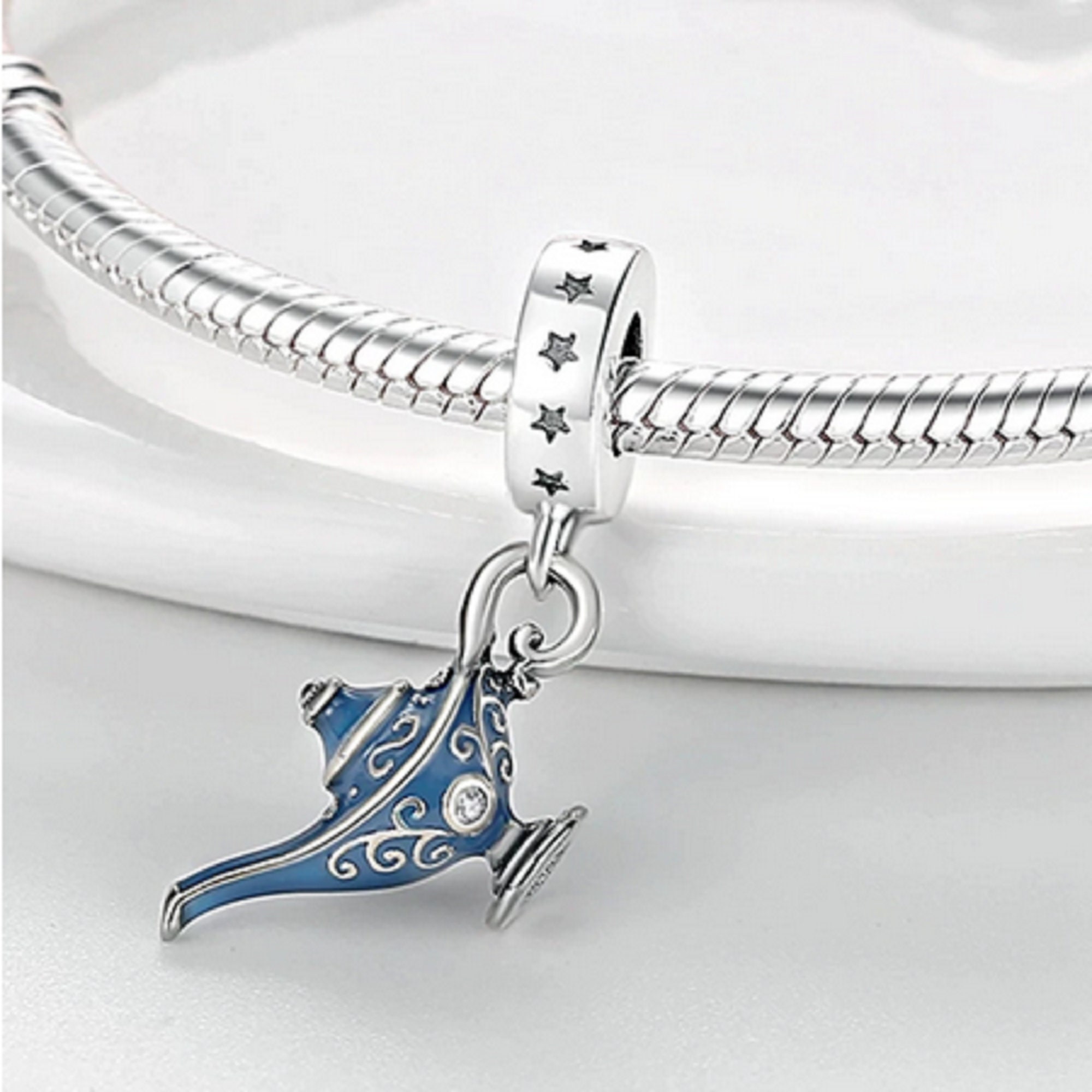 925 Sterling Silver Teapot Charm - Cute Tea Set Charm For DIY Bracelets, Pandora Compatible - View #8