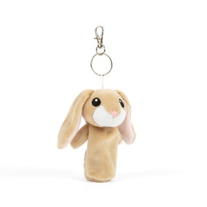 Nana the Bunny | Plush Chapstick Holder Keychain – Lip Balm Case, Cute Stocking Stuffer Gift for Kids, Teens, Women – Small Bag Accessory