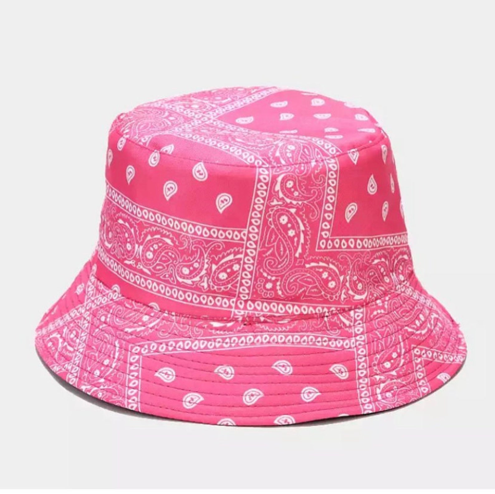 Cotton Bandana Bucket hat Etsy