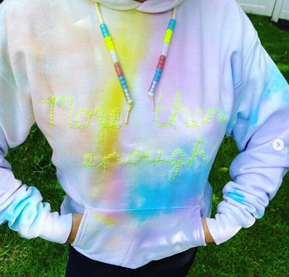 Tie dye embroidered sweatshirt hotsell