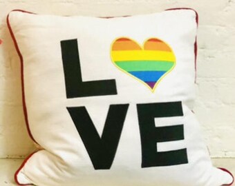 LOVE embroidered pillow