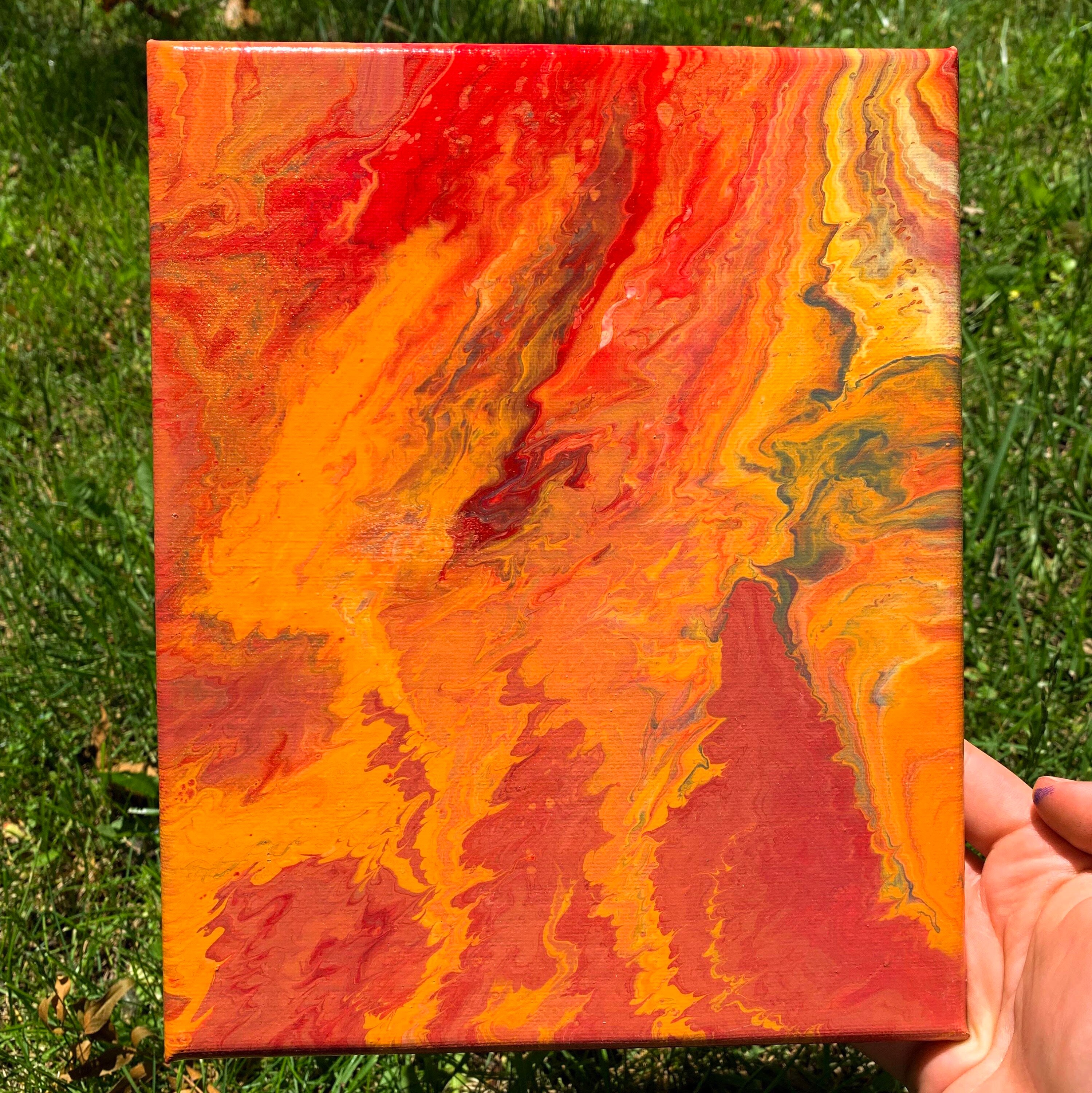 Acrylic Pour Paintings set of 3 Etsy