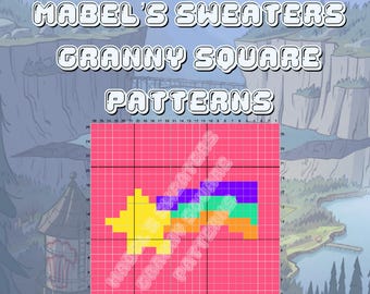 Gravity Falls Mabel's Sweaters Granny Square Crochet Graph Patterns