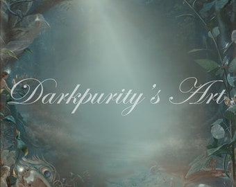 Fairy Forest Digital Backdrop Background for Photoshop