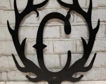 Antler wreath Dxf files plasma cut all letters and bare wreath