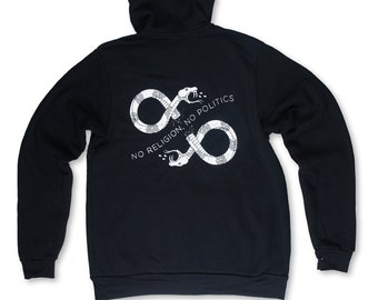 No Religion, No Politics Black Hoodie