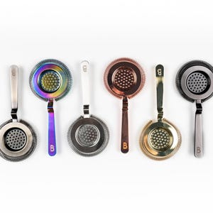 Deluxe Antique Cocktail Strainer - Vintage Style Pro Bar Tool - Elevated Home Bar Gift image 3
