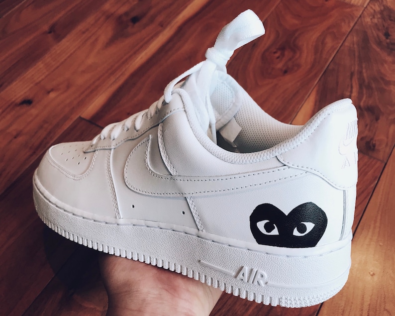 Mens Nike Air Force 1 x Comme des Garçons Custom Sneakers Etsy