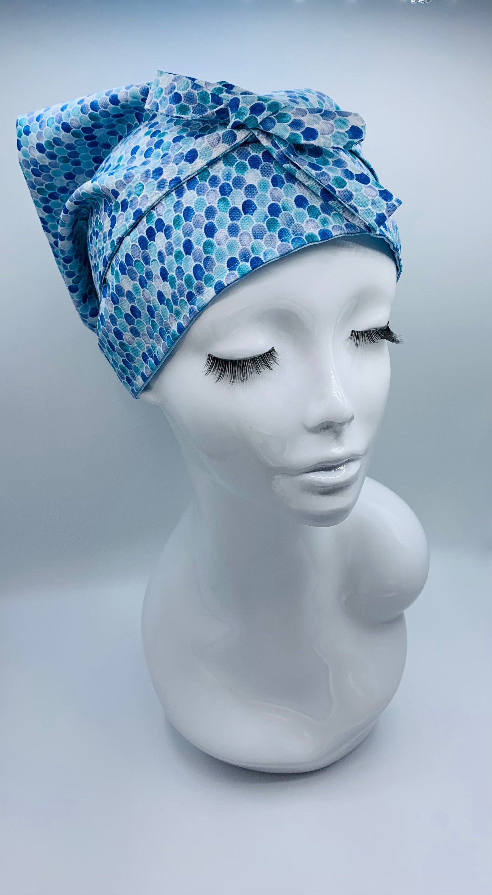 Ponytail Scrub Cap for Women Silk Satin Nurse Hat Etsy