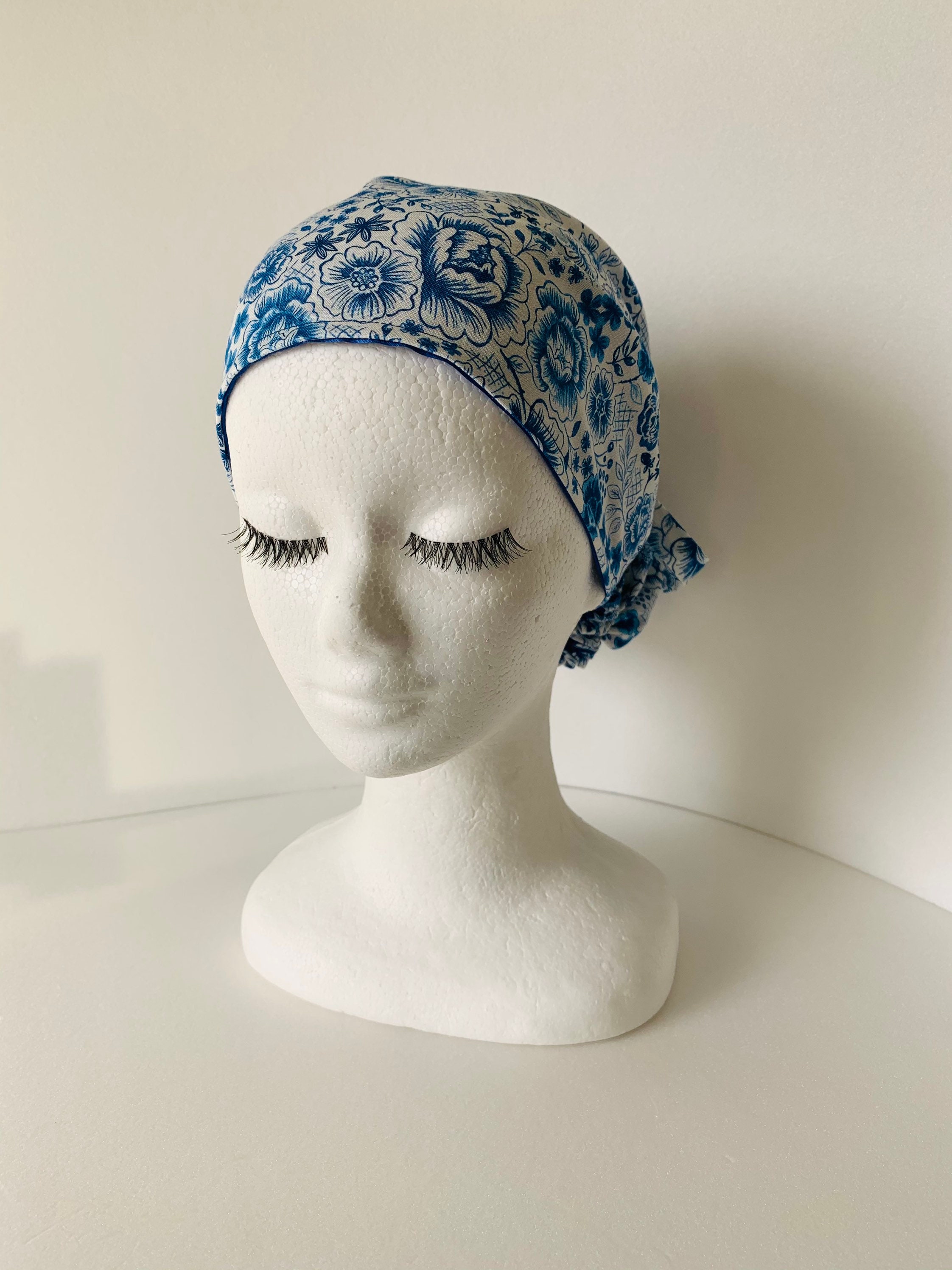 Ponytail Scrub Cap for Women Silk Satin Nurse Hat Etsy