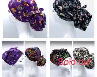 Satin Lined Scrub Cap/Ponytail Scrub Cap, Gift for Medical or Dental Student/Professional