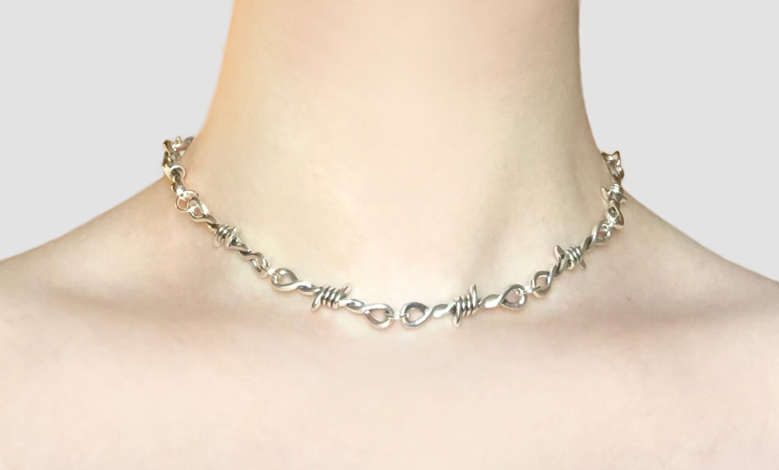 Funky Barbed Wire Choker Necklace Gothic Thorns Choker Etsy