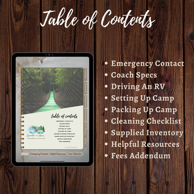 PreFilled Customizable RV Rental Manual Digital or Print Etsy