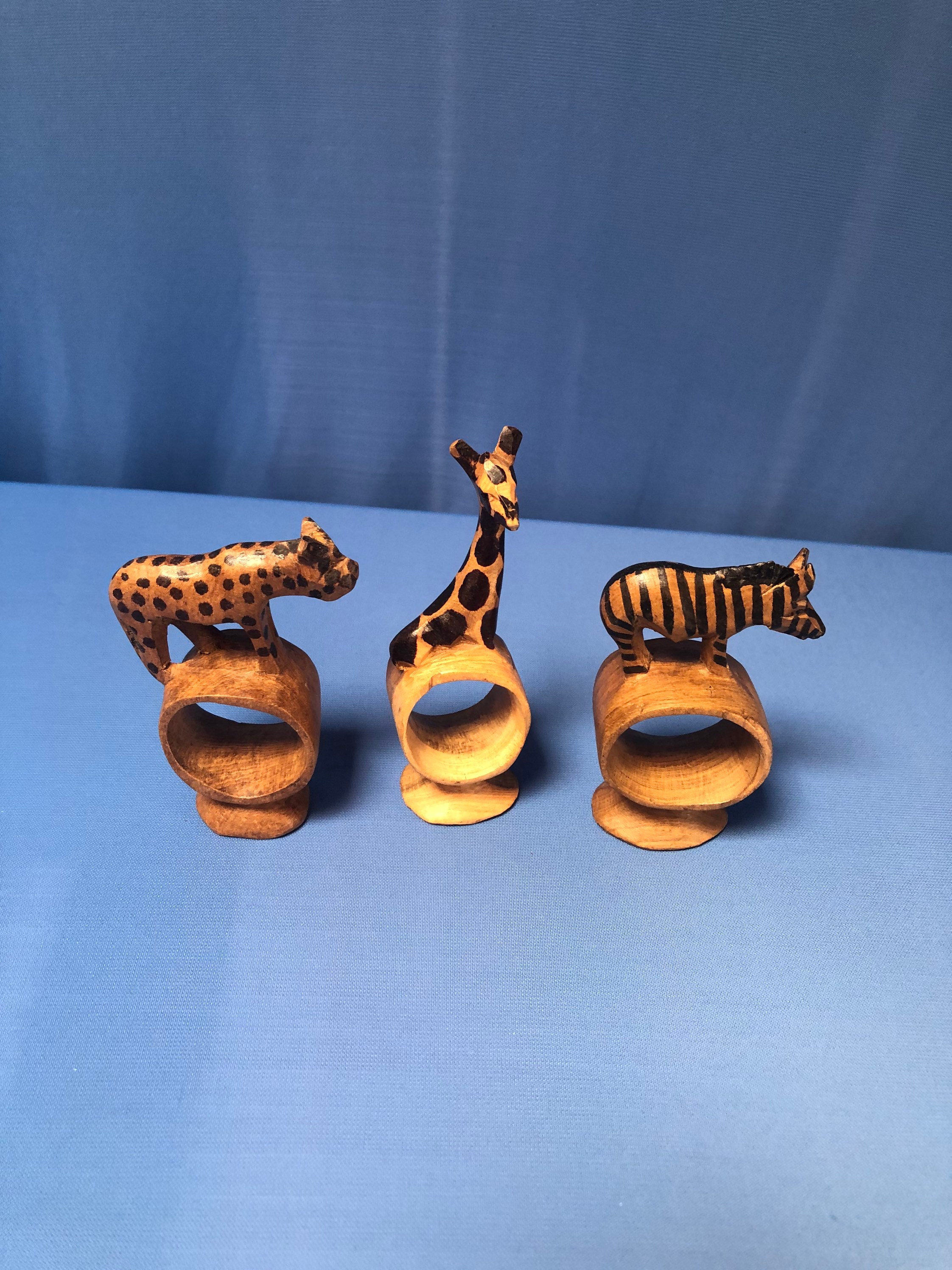 Trio of Hand Carved Wooden Napkin Holders Etsy UK