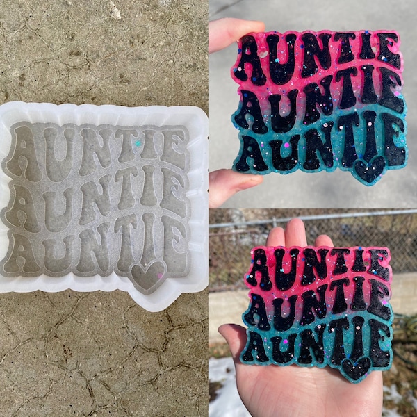 Auntie Freshie Silicone Mold, aroma bead molds, freshie making supplies, aunt freshie mold, bestselling freshie molds, best aunt,