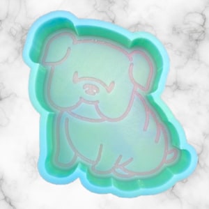 Bulldog Freshie Mold, Dog Freshie Mold, Dog Breed Freshie Molds, Freshie Molds for Beginners, Heat Safe Silicone Mold, Simple Freshie mold
