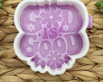 Dieu est bon moule Freshie, moule Freshie chrétien, moule Freshie de Pâques, moule Dieu Freshie, moule église Freshie, moule Jesus Freshie, savon Dieu