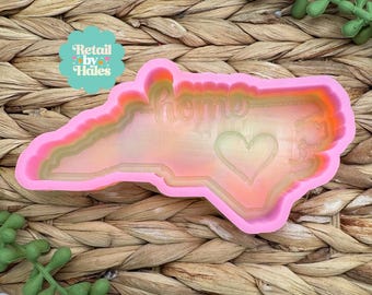 North Carolina Freshie Mold, Home State Freshie Molds, USA Freshie Molds, Beginner Aroma Bead Molds, Carolina State Freshie Mold