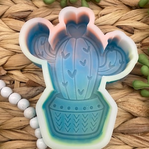 Heart Cactus Freshie Mold, freshie making supplies, plant freshie molds, desert silicone mold, succulent freshie design, high quality molds