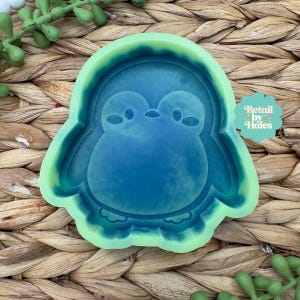 Penguin Freshie Silicone Mold, freshie making supplies, animal freshie mold, bestselling freshie molds, winter freshie molds, happy penguin